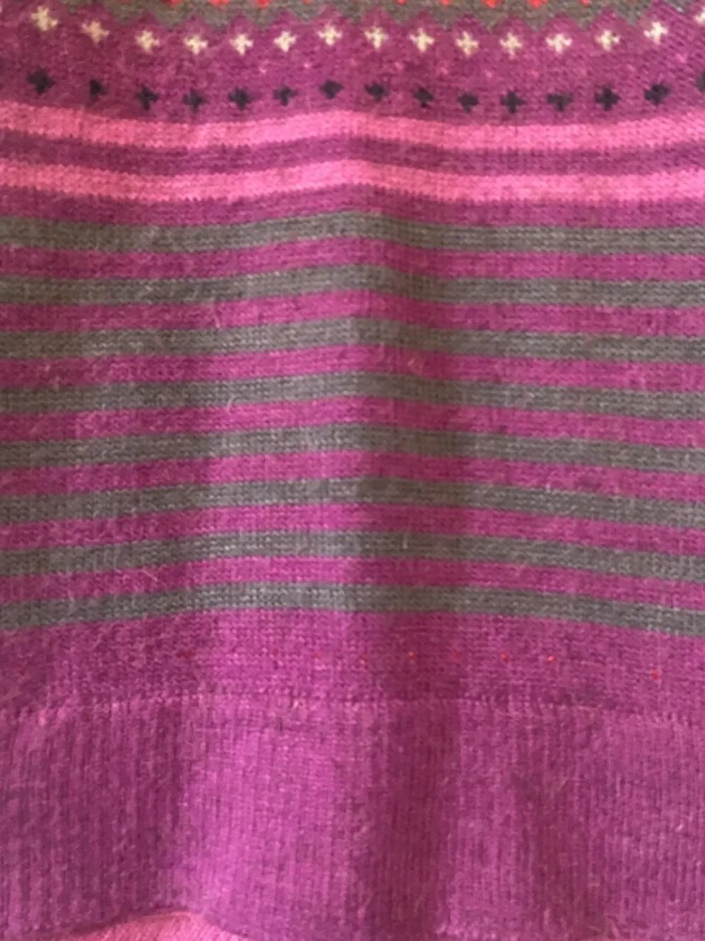 Deux par Deux Girls Fair Isle Knit Long Sleeve Sweater Dress Wool Blend 7
